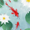 鱼戏荷塘（大鱼吃小鱼）