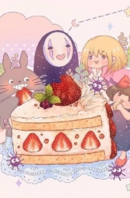 治愈系宫崎骏系列作品手绘插画微信素材图片