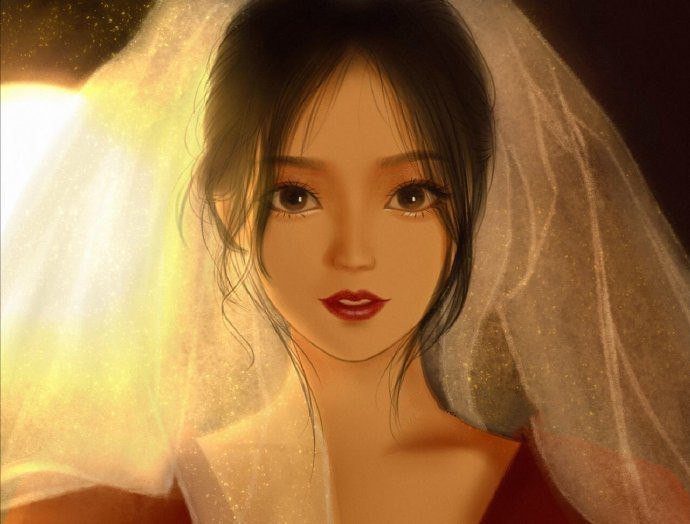 超酷红色系手绘微信头像