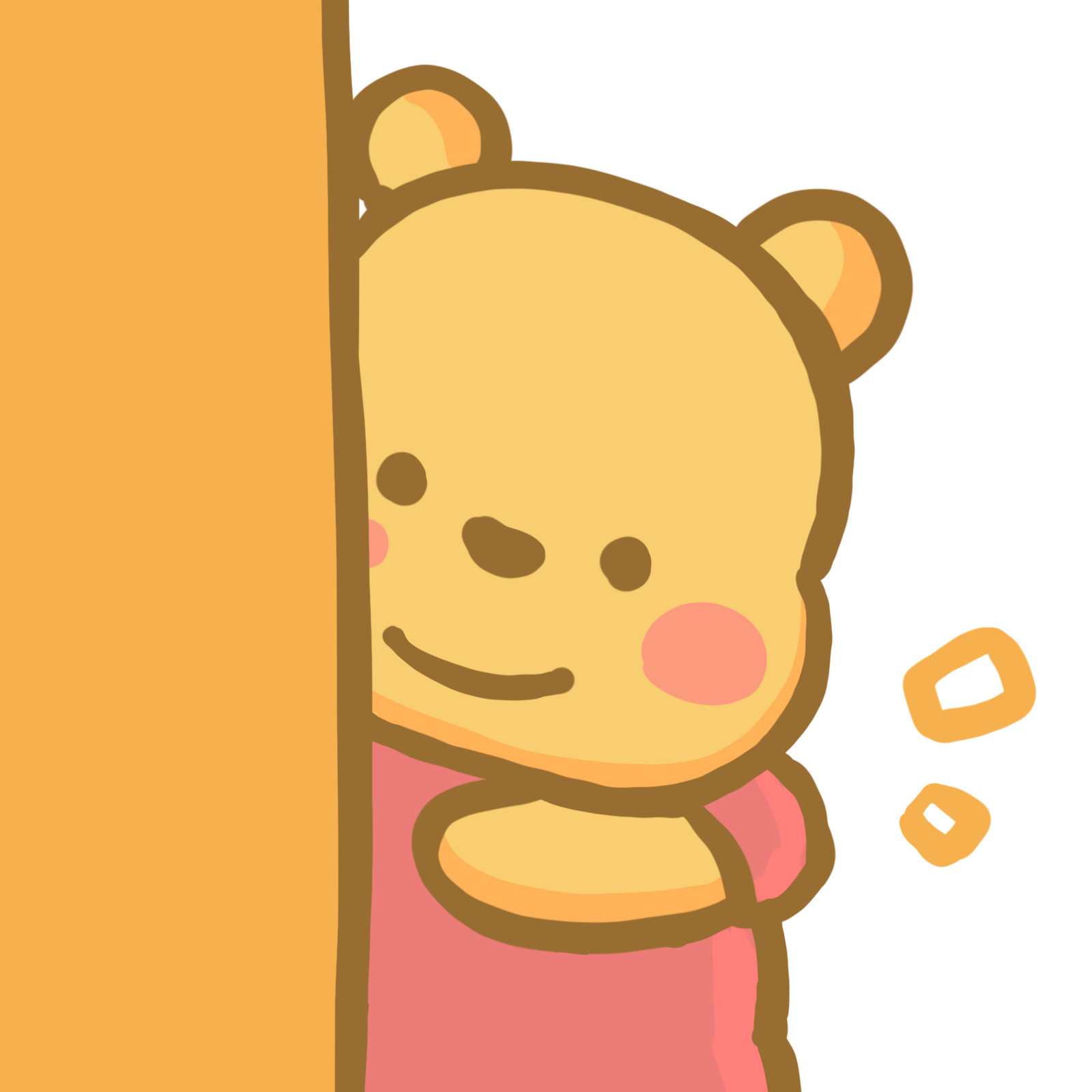 手绘小熊维尼可爱微信头像