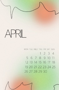 四月专属的清新聊天背景图