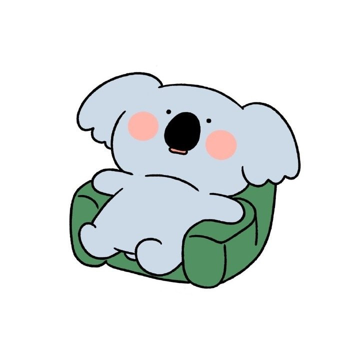 小动物瘫倒在沙发可爱微信头像