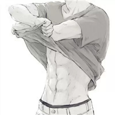 猛男必备腹肌的男头