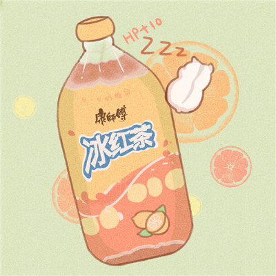 手绘夏日饮料头像