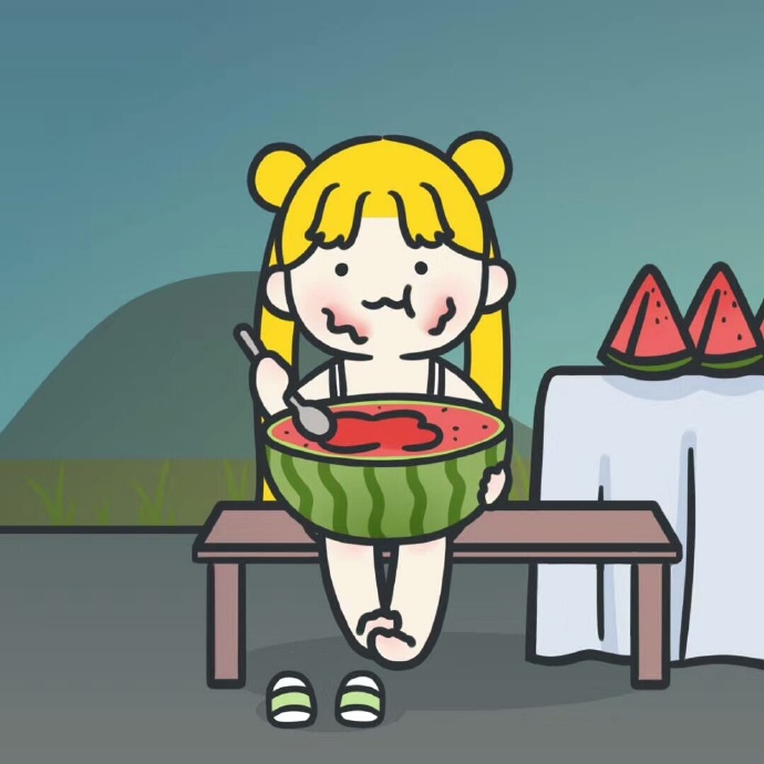 适合夏天的一组可爱情侣微信头像