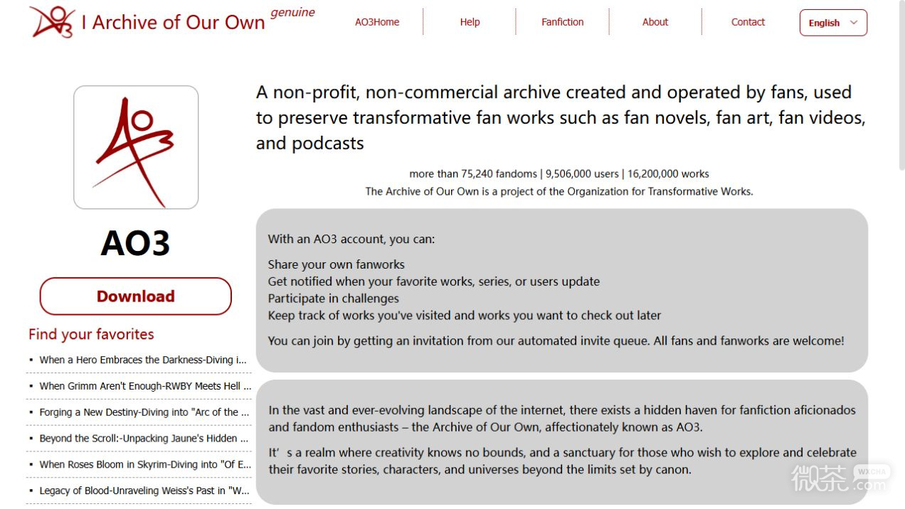 ao3官网入口直达2026最新 ao3官网直连地址